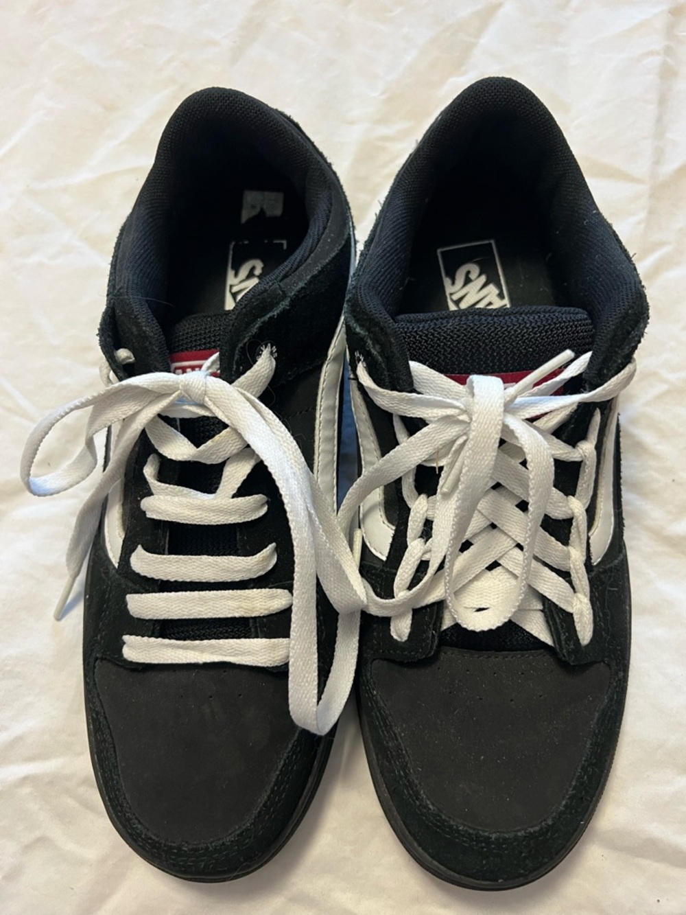 Vans Black & White Men's Low-Top Skate Sneakers